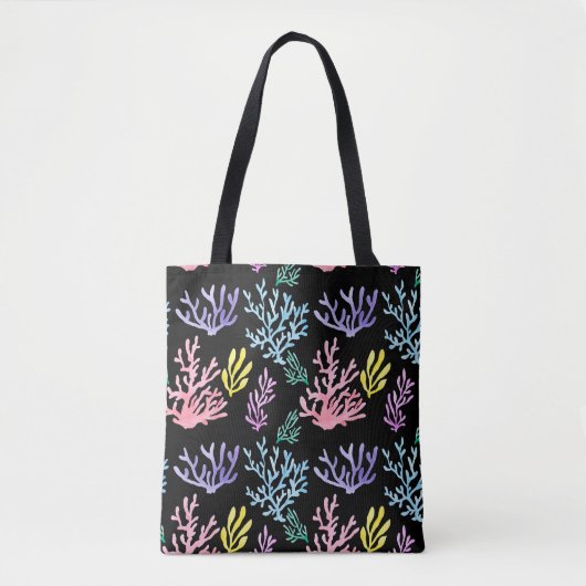 Korallenriff Elegante: Wasserfarben-Muster Tasche (Vorderseite)
