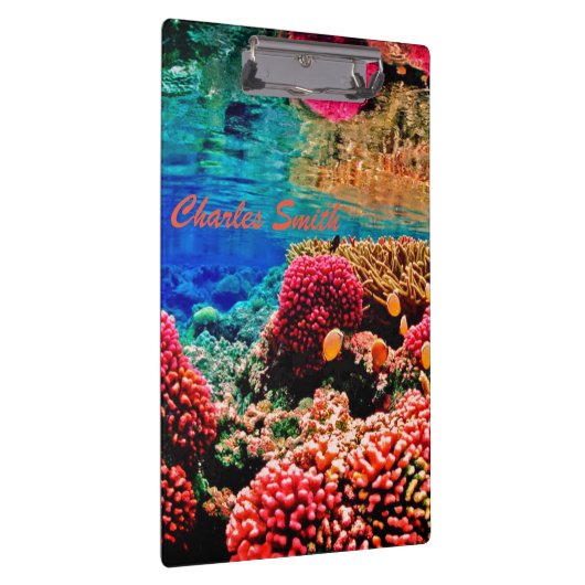 Korallenriff farbenfrohe Ozeane unter Wasser Klemmbrett (Rechts)