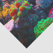 Korallenriff farbiges Ozeangewebe Seidenpapier (Ausschnitt)