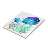 Korallenriff Fische Aquarellfarben Marine Leben Fliese (Seite)