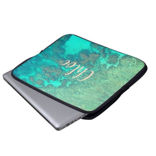 Korallenriff große Barriere Riff türkisfarben Ozea Laptopschutzhülle (Vorne Knopf)