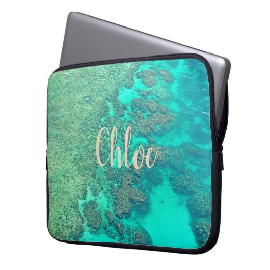 Korallenriff große Barriere Riff türkisfarben Ozea Laptopschutzhülle (Vorderseite Links)