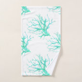 Korallenriff in Blau Badhandtuch Set (Handtuch)