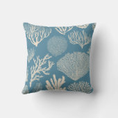 Korallenriff in blauem Set Kissen (Rückseite)