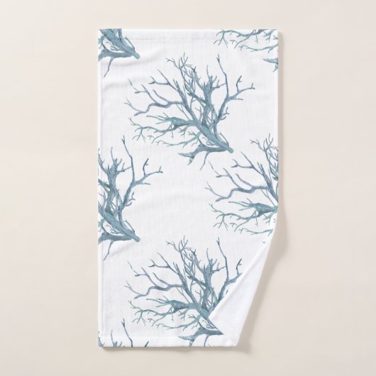 Korallenriff in dunkelblau badhandtuch set (Handtuch)