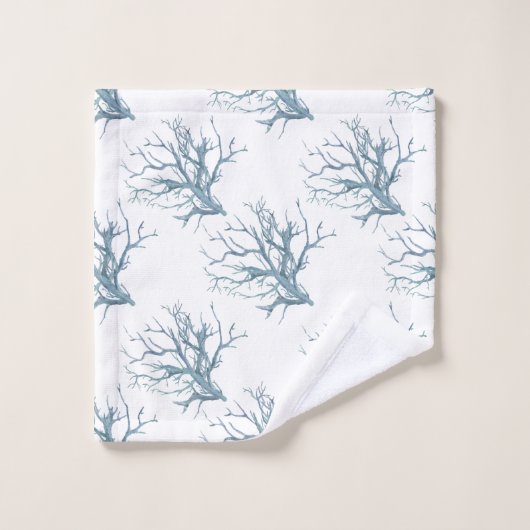 Korallenriff in dunkelblau badhandtuch set (Waschlappen)