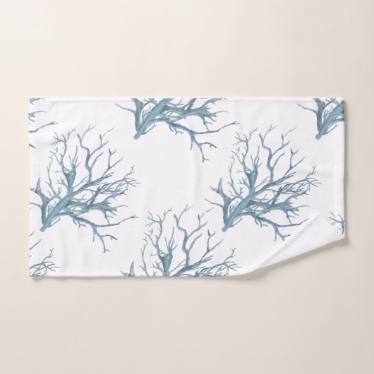 Korallenriff in dunkelblau badhandtuch set (Handtuch)