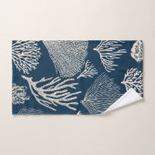 Korallenriff in marineblau Set (Handtuch)
