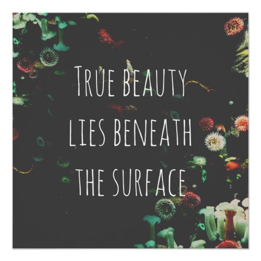 Korallenriff Inspiration Zitat Poster (Vorderseite)