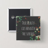 Korallenriff Inspirationelles Zitat zur Untergrund Button (Vorne & Hinten)