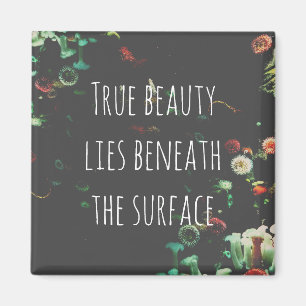 Korallenriff Inspirationelles Zitat zur Untergrund Magnet