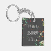 Korallenriff Inspirationelles Zitat zur Untergrund Schlüsselanhänger (Vorderseite links)