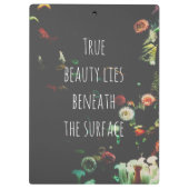 Korallenriff-inspirierend Zitat Klemmbrett (Rückseite)