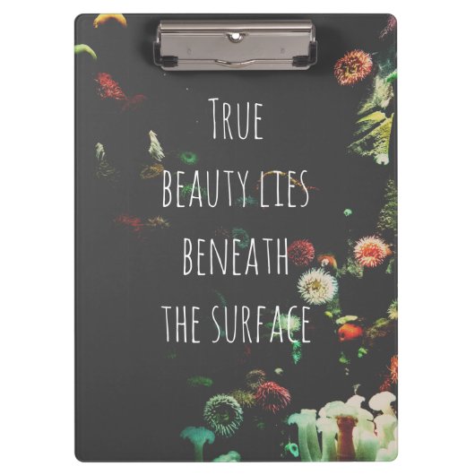 Korallenriff-inspirierend Zitat Klemmbrett (Vorderseite)