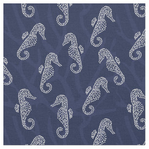 Korallenriff-KüstenSeepferd-Marine-Blau Stoff