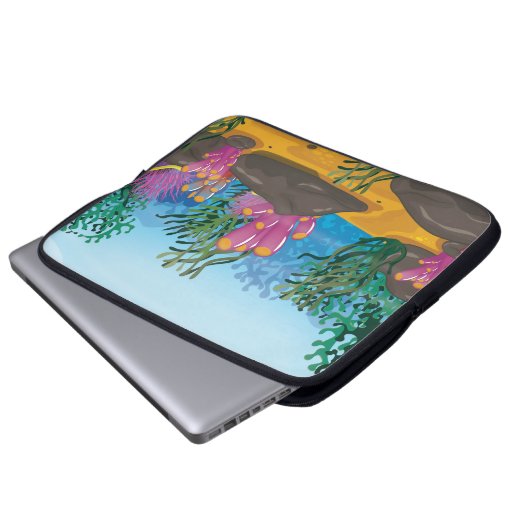 Korallenriff Laptopschutzhülle (Vorne Knopf)