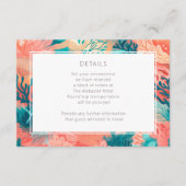 Korallenriff Lebhaft Rosa und aquamarine Details Begleitkarte (Vorderseite)