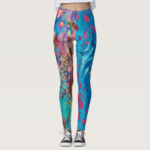 Korallenriff-Leggings des Delphins, Leggings