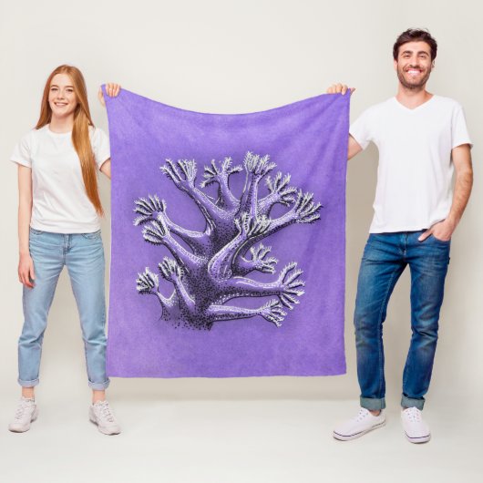 Korallenriff Lila Meeresbiologie Kunst Fleecedecke (Beispiel)