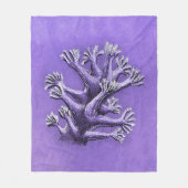 Korallenriff Lila Meeresbiologie Kunst Fleecedecke (Vorderseite)