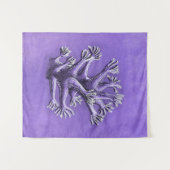 Korallenriff Lila Meeresbiologie Kunst Wandteppich (Vorderseite (Horizontal))