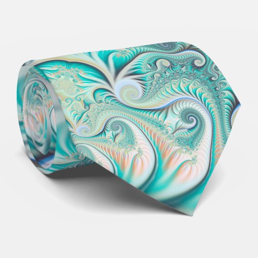 Korallenriff Mandala Krawatte (Gerollt)