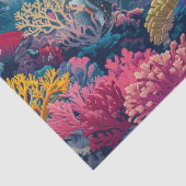 Korallenriff, Meeresschildkröten und Fischdekoupag Seidenpapier (Detail)