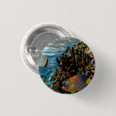 Korallenriff mit Feuerkorallen und exotischen Fisc Button (Vorne & Hinten)