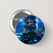 Korallenriff mit Fischen Button (Vorne & Hinten)