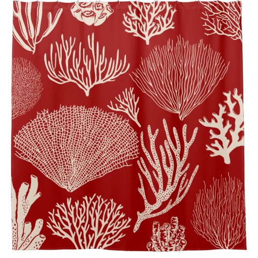 Korallenriff mit rotem Duschvorhang (Vorderseite)