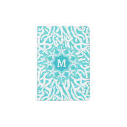 Korallenriff: Monogram | Aqua Blue Passhülle