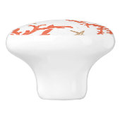 Korallenriff & Muscheln Beach Orange Keramikknauf (Seitenansicht)