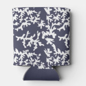 Korallenriff Navy Blue und White Personalisiert Dosenkühler (Rückseite)