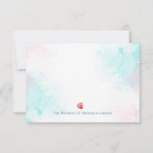 Korallenriff-Reaktionskarten am Meer RSVP Karte (Rückseite)