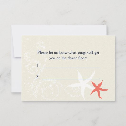 Korallenriff RSVP Karte (Rückseite)