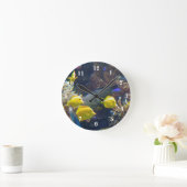 Korallenriff Runde Wanduhr (Zuhause)