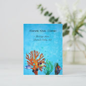 Korallenriff - Save the Date! Ankündigungspostkarte (Stehend Vorderseite)