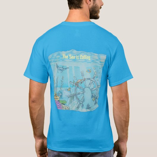 Korallenriff Schiffswrack T-Shirt (Rückseite)