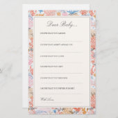 Korallenriff | Sehr geehrte Kinderkarten (Vorne/Hinten)