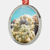 Korallenriff Silbernes Ornament (Links)