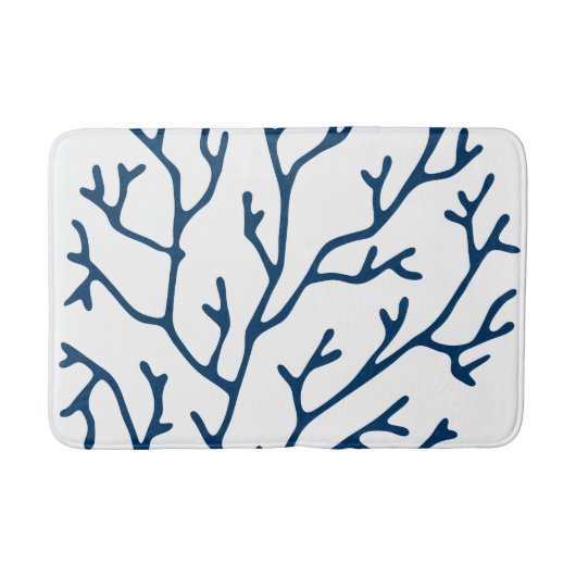 Korallenriff-Thema-stilvolles aquamarines blaues Badematte (Vorderseite)