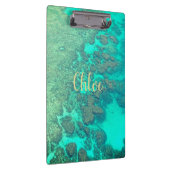 Korallenriff Türkisblaues karibisches Meer Klemmbrett (Rechts)