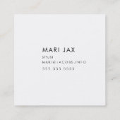 Korallenriff und aquamarin abstrakte quadratische visitenkarte (Rückseite)