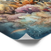 Korallenriff und Fische Poster (Ecke)