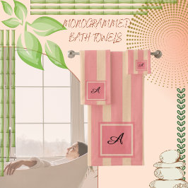 Korallenriff und Pfirsichblüte Badhandtuch Set