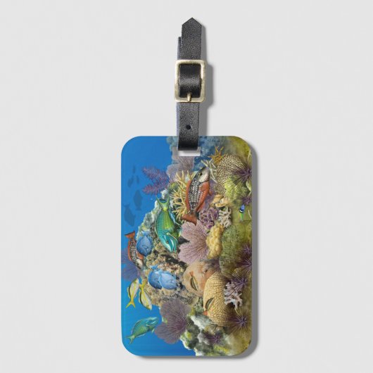 Korallenriff-und Riff-Fisch-Gepäckanhänger Gepäckanhänger (Vorderseite Vertikal)