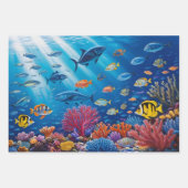 Korallenriff und tropische Fischbestände Geschenkpapier Set (Vorderseite 2)