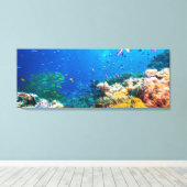 Korallenriff und tropische Fische Leinwanddruck (Insitu (Holzboden))