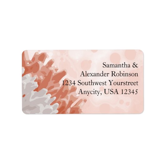 Korallenriff und Weißes Riff Adressaufkleber (Vorne)