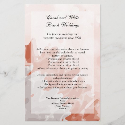 Korallenriff und Weißes Riff Flyer (Vorne)